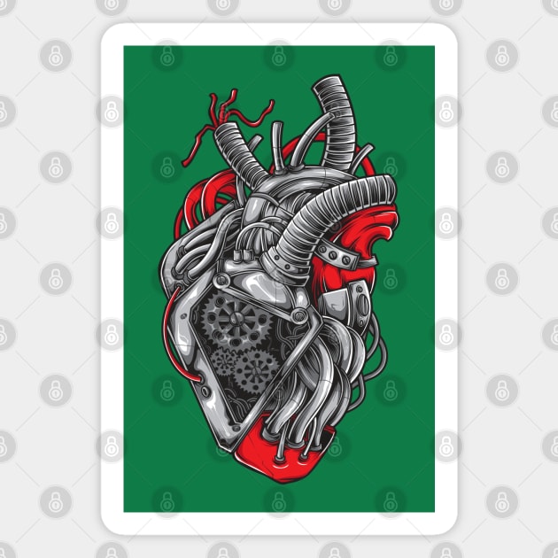 heart anatomy machine Magnet by Mako Design 